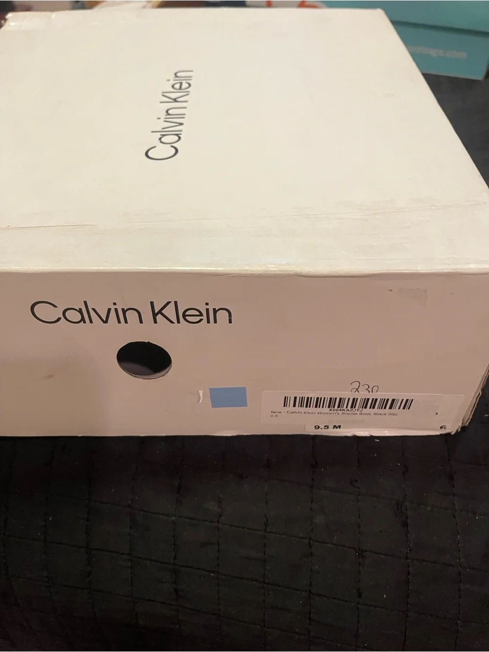 Calvin klein broma black leather ankle boots nib sz 9.5 m